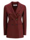 Lardini Double-breasted Button Detail Jacket In Red