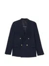 Lardini Double-breasted Button Jacket In Blue
