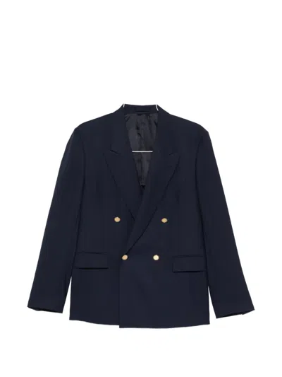 Lardini Double-breasted Button Jacket In Blue