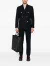 Lardini Double-breasted Buttoned Jacket In Black