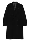 Lardini Classic Double-breasted Coat With Tailored Silhouette In Black