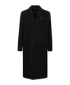 Lardini Double-breasted Pocket Coat In Black