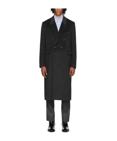 Lardini Double-breasted Coat In Green