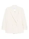 Lardini Double-breasted Corduroy Blazer In Neutral