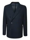 Lardini Wool-blend Jacket In Blue