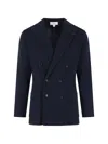 Lardini Double-breasted Dinner Jacket In Blue