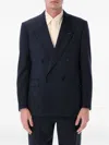 Lardini Soiree Double Breasted Four Button Jacket In Blue