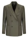 Lardini Double-breasted Jacket In Green