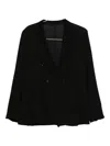 Lardini Double-breasted Jacket In Black