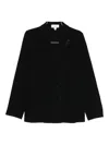 Lardini Double-breasted Black Tailored Jacket With Structured Lapel In Black