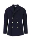 Lardini Double-breasted Jacket Flap Pockets In Blue