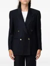 Lardini Double-breasted Jacket In Blue