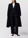 Lardini Double-breasted Jacket Featuring Golden Buttons In Black