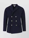 Lardini Double-breasted Jacket Flap Pockets In Blue