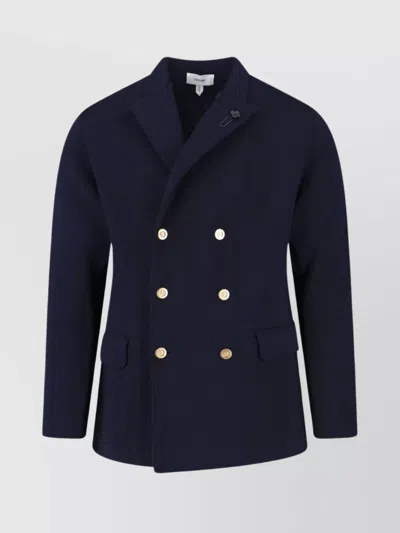 LARDINI DOUBLE-BREASTED JACKET FLAP POCKETS