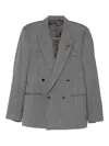 Lardini Double-breasted Jacket In Gray