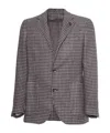 Lardini Houndstooth Jacket In Gray