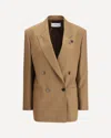 Lardini Double-breasted Jacket In Pure Virgin Wool In Brown