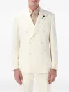 Lardini Elegant Double-breasted Jacket Size 50 In Neutral