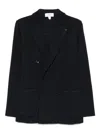 Lardini Double-breasted Jacket With Houndstooth Pattern In Black