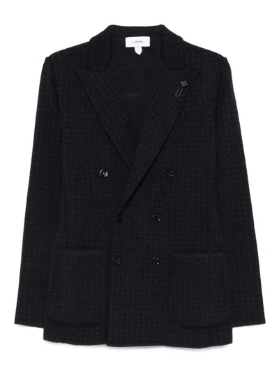 LARDINI LARDINI DOUBLE-BREASTED JACKET WITH HOUNDSTOOTH PATTERN