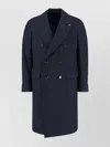 Lardini Double-breasted Jacket With Notch Lapel And Back Vent In Blue