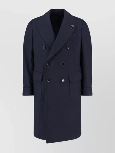 LARDINI DOUBLE-BREASTED JACKET WITH NOTCH LAPEL AND BACK VENT