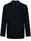 LARDINI DOUBLE-BREASTED KNITTED BLAZER