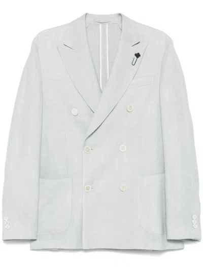 LARDINI LARDINI DOUBLE-BREASTED LINEN JACKET