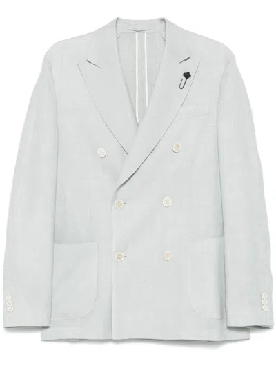 LARDINI LARDINI DOUBLE-BREASTED LINEN JACKET