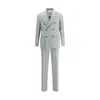 Lardini Double-breasted Suit In Blue