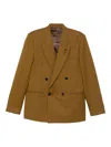 Lardini Double-breasted Peak-lapel Blazer In Green