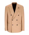 Lardini Double-breasted Peak-lapel Jacket In Neutral