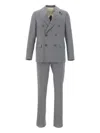 Lardini Double-breasted Peak Lapel Suit In Gray