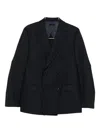 Lardini Double-breasted Suit In Black