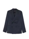 Lardini Double-breasted Suit In Blue