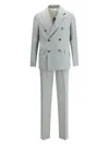 Lardini Double-breasted Suit In Gray