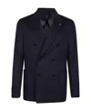 Lardini Double-breasted Suit Jacket In Animal Print