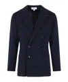 Lardini Double-breasted Dinner Jacket In Blue