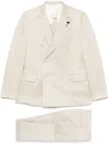 Lardini Double-breasted Suit In Neutrals