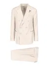 Lardini Double-breasted Blazer In White