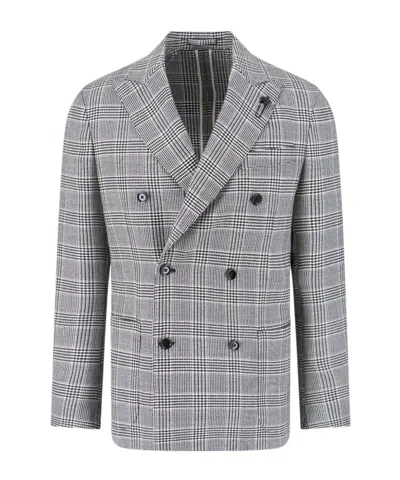 LARDINI LARDINI DOUBLE-BREASTED TAILORED BLAZER