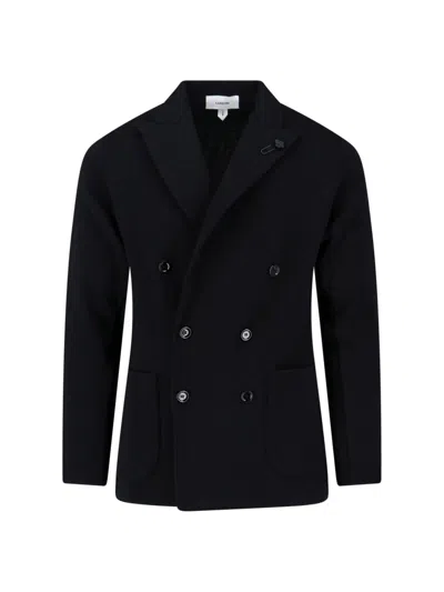 LARDINI DOUBLE-BREASTED VIRGIN WOOL BLAZER