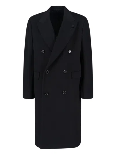 LARDINI DOUBLE-BREASTED VIRGIN WOOL COAT