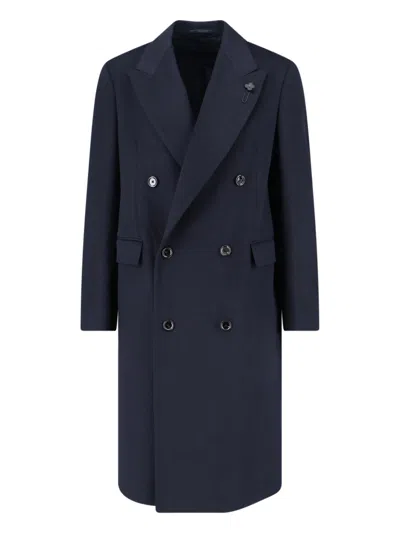 LARDINI DOUBLE-BREASTED VIRGIN WOOL COAT