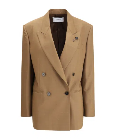 LARDINI LARDINI DOUBLE-BREASTED VIRGIN WOOL JACKET