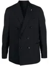 LARDINI DOUBLE-BREASTED WOOL BLAZER