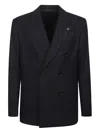 Lardini Feeling Double-breasted Jacket In Blue