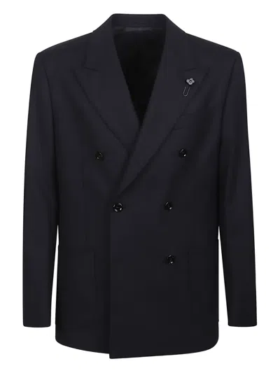 Lardini Feeling Double-breasted Jacket In Blue