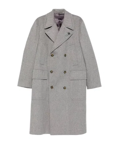 LARDINI DOUBLE-BREASTED WOOL COAT
